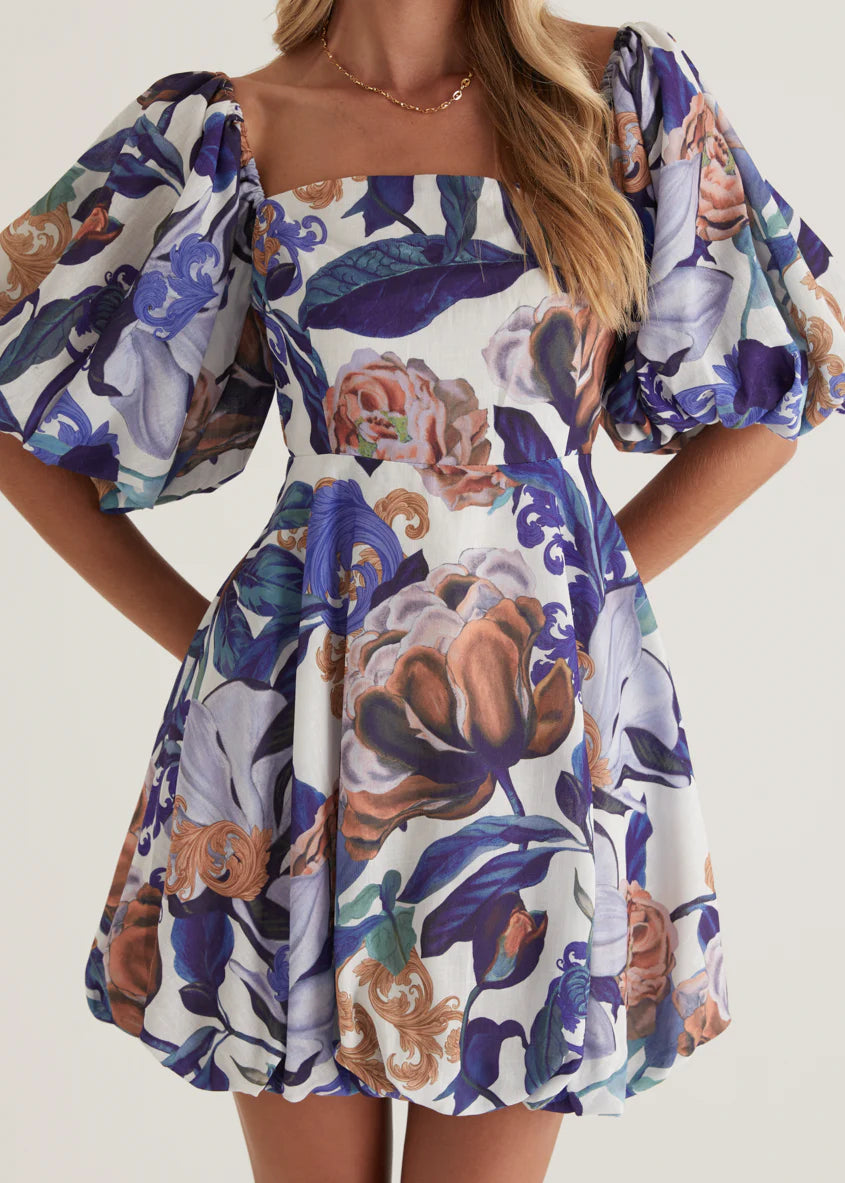 Palais Off Shoulder Dress - Donatella Azure