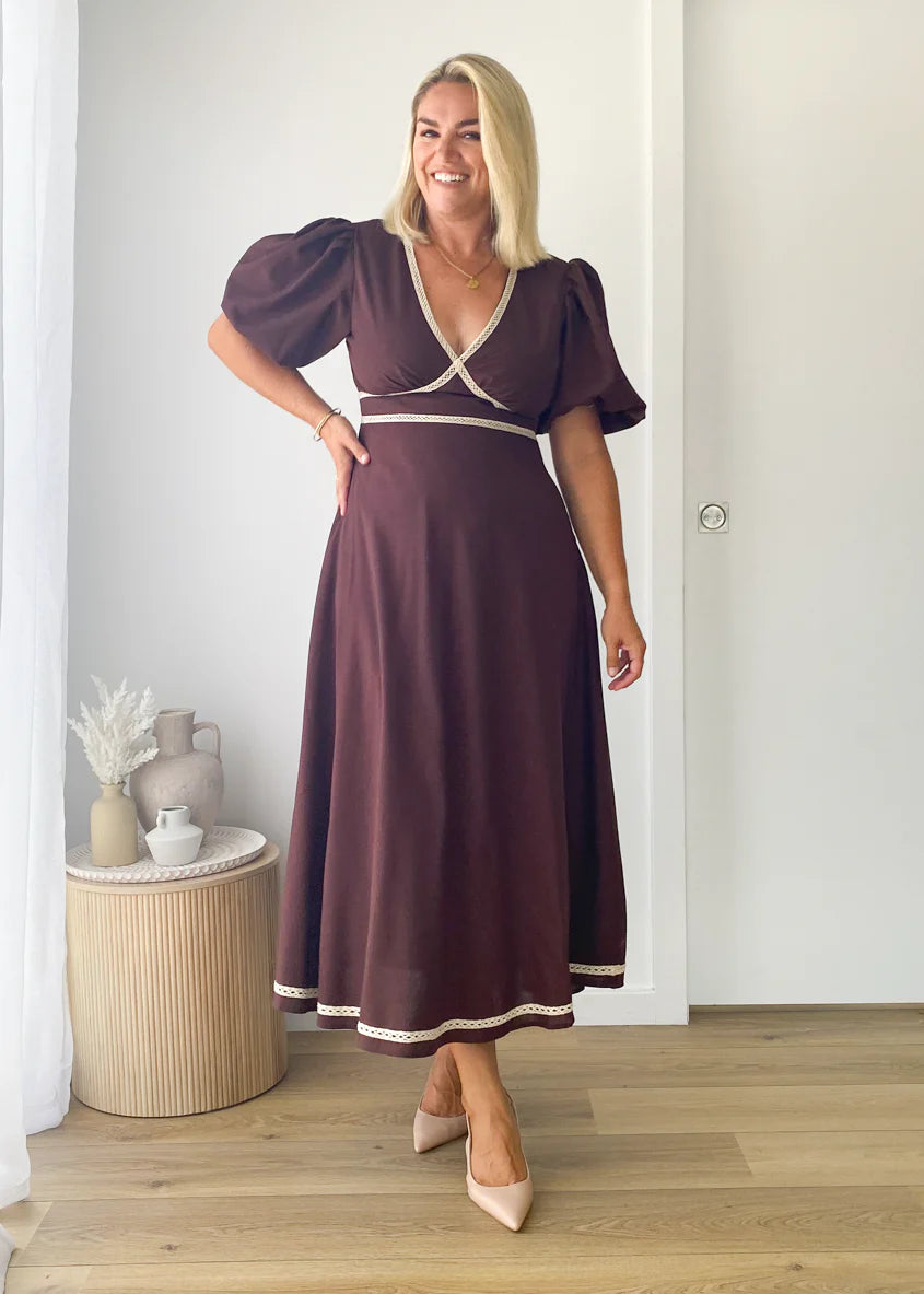 Ellodie Maxi Dress - Espresso