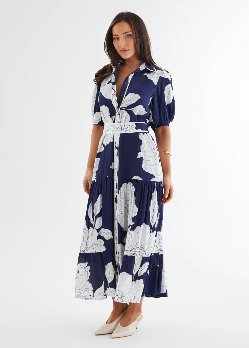Miranda Maxi Dress - Navy Bloom