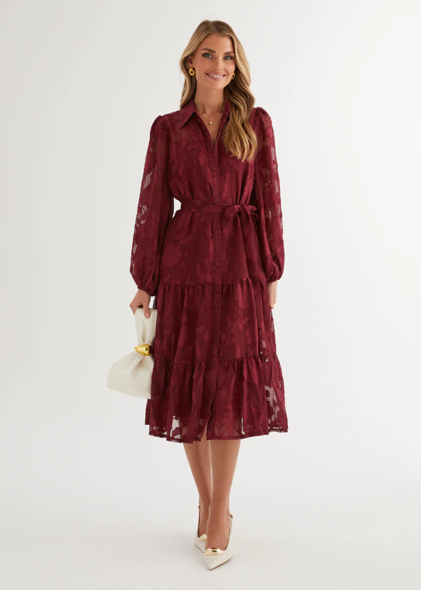 Lucinda Maxi Dress - Burgundy