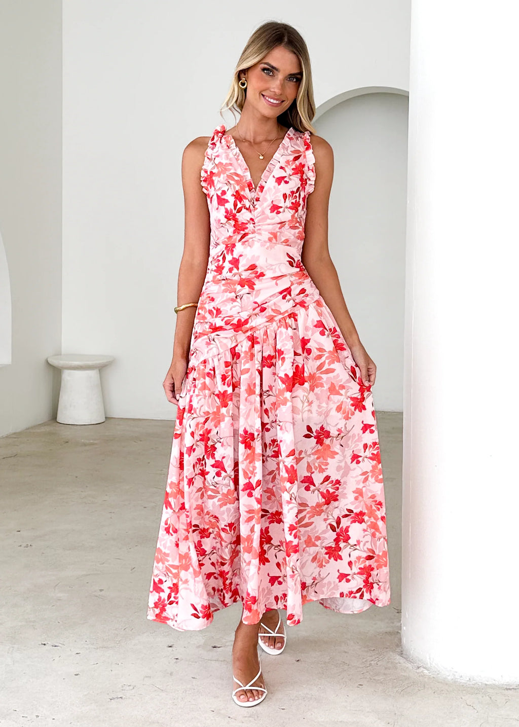 Venitian Maxi Dress - Pink Floral