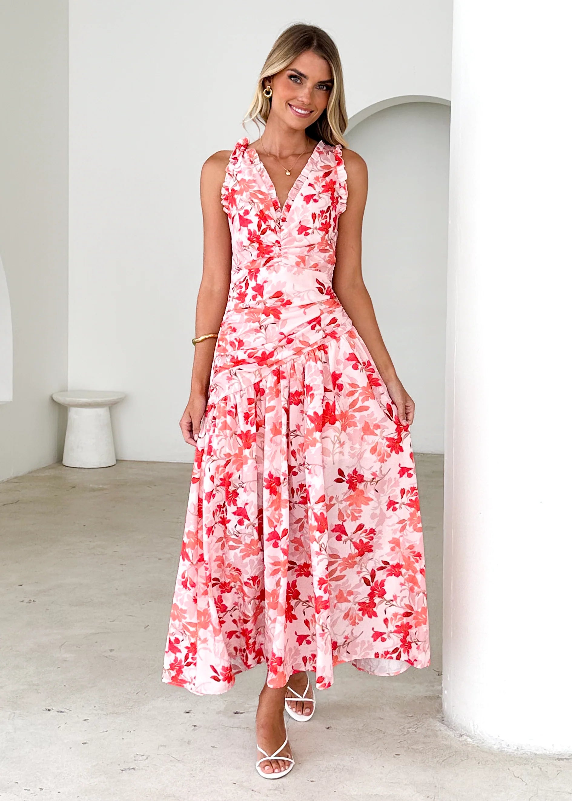 Venitian Maxi Dress - Pink Floral