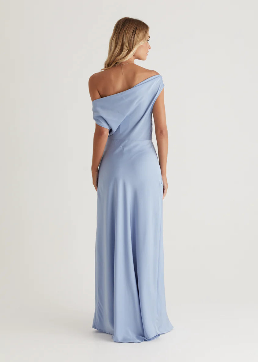 Rae Off Shoulder Maxi Dress - Sky Blue