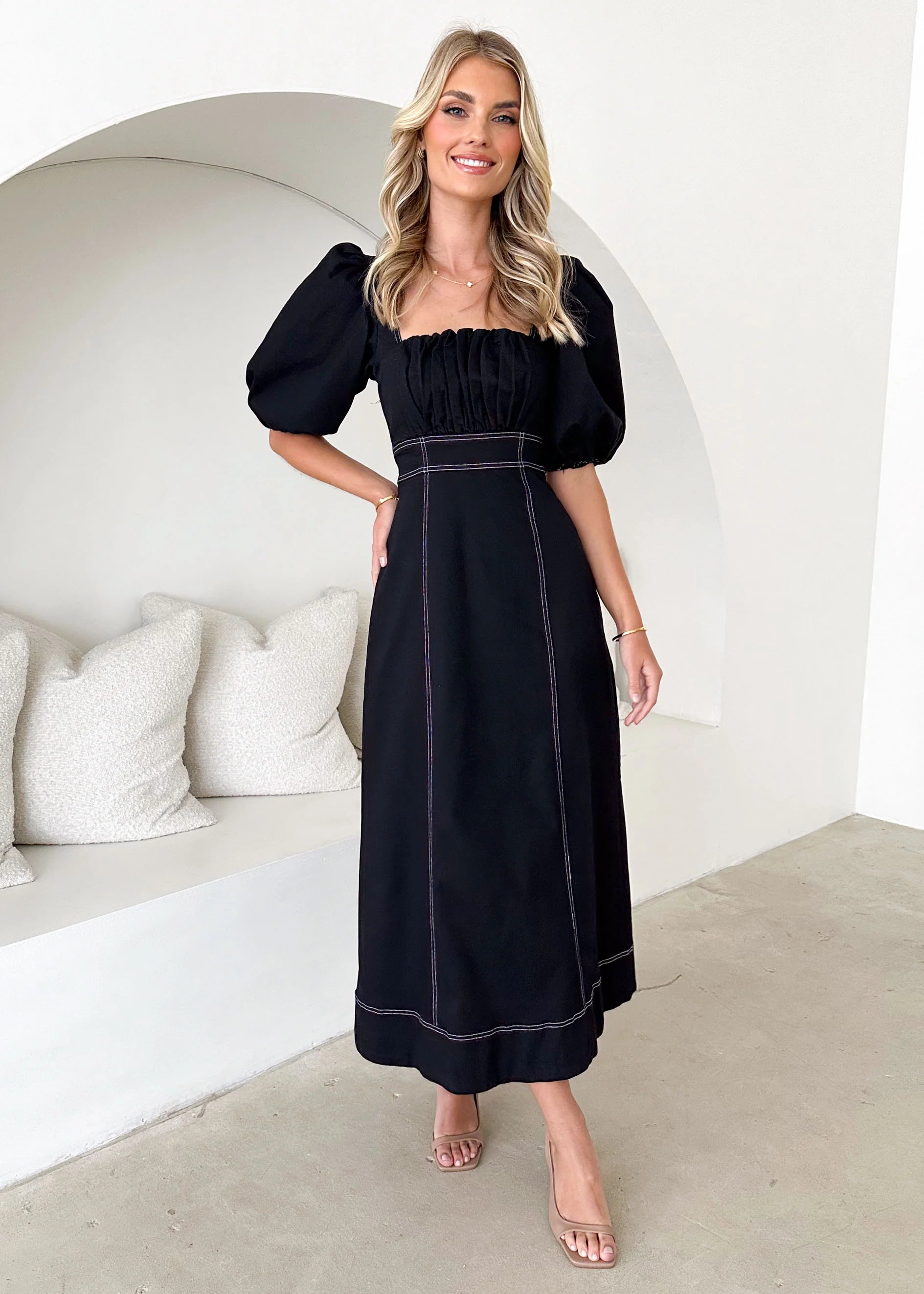 Silsta Denim Midi Dress - Black