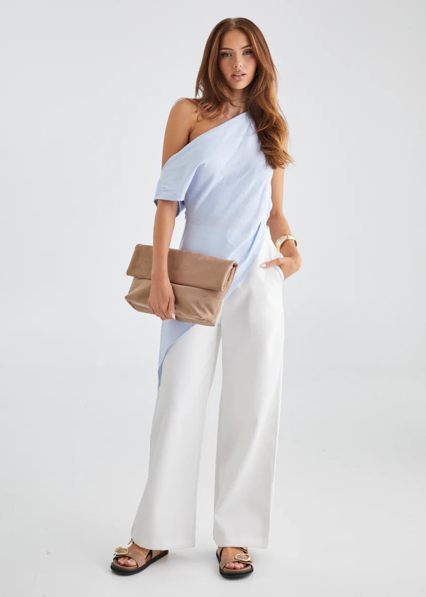 Kylo One Shoulder Top - Blue