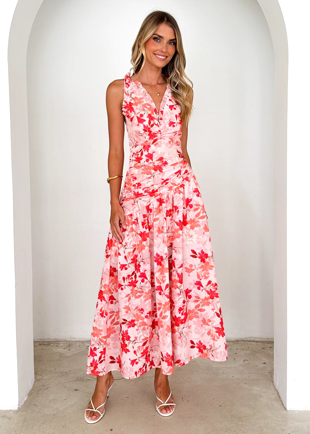 Venitian Maxi Dress - Pink Floral