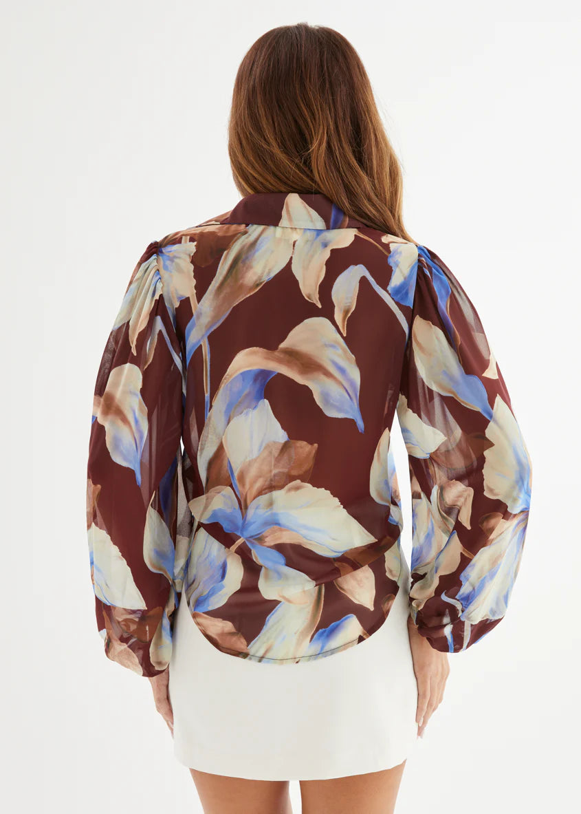 Avina Shirt - Burgundy Anya