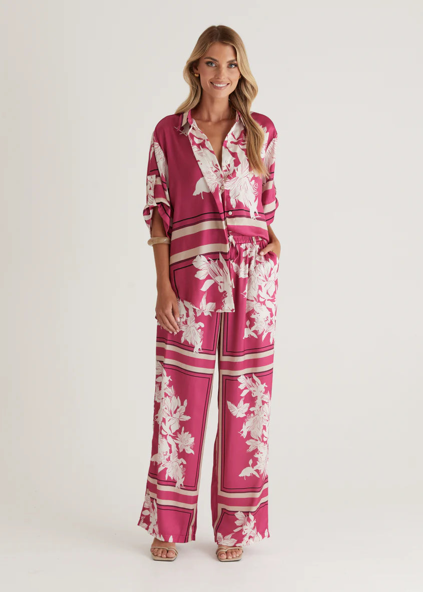 Kaycie Pants - Magenta Floral