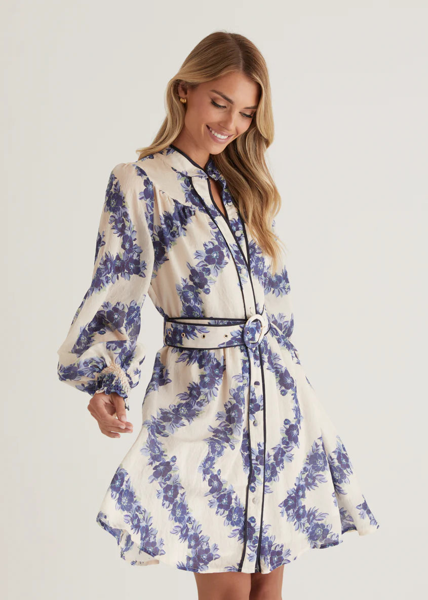 Silene Dress - Blue Floral