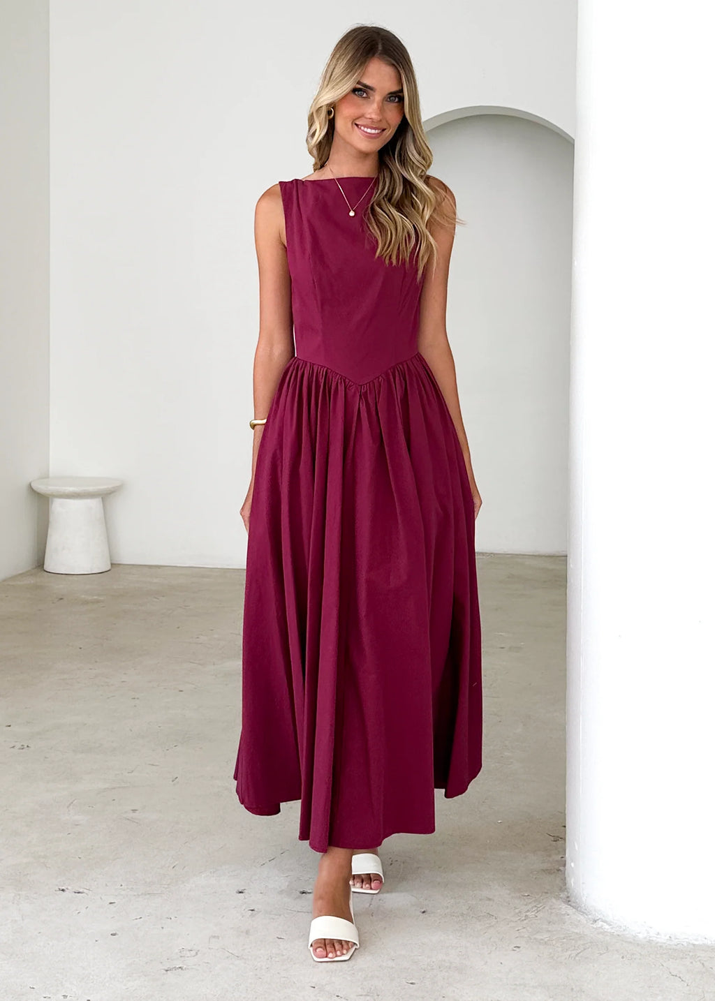 Bessie Maxi Dress - Wine
