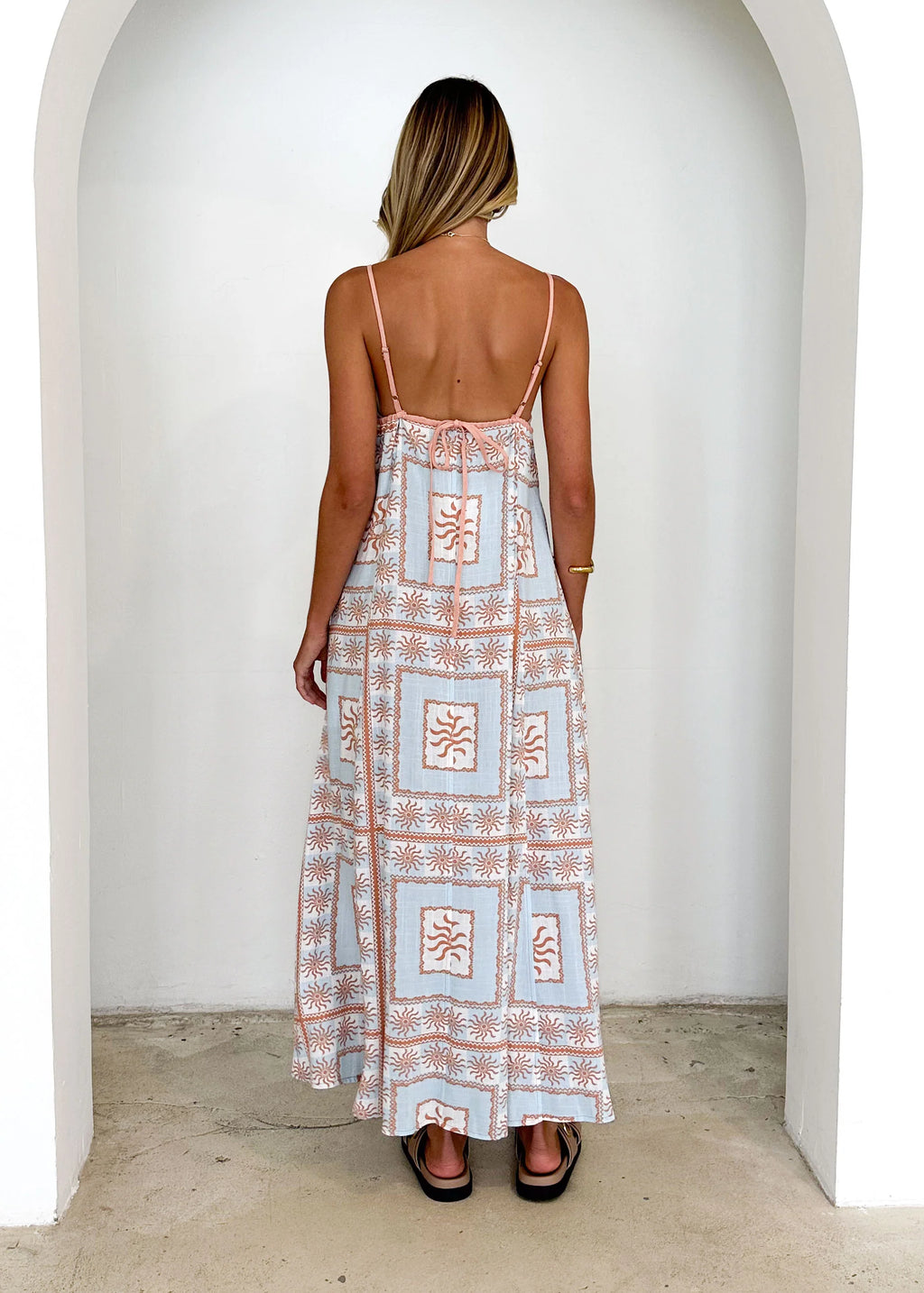 Odette Maxi Dress - Blue Flores