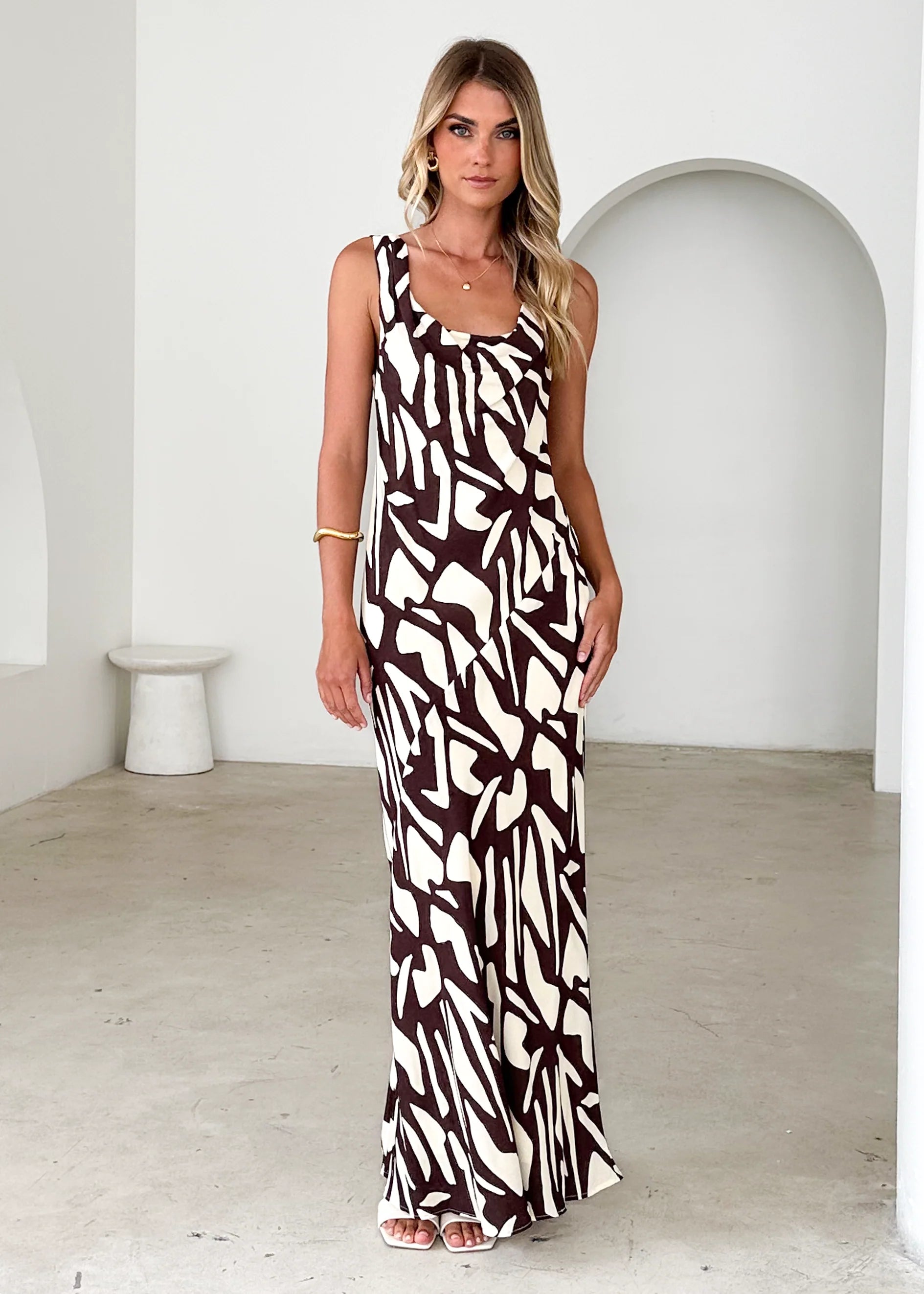 Sambar Maxi Dress - Choc Vanilla