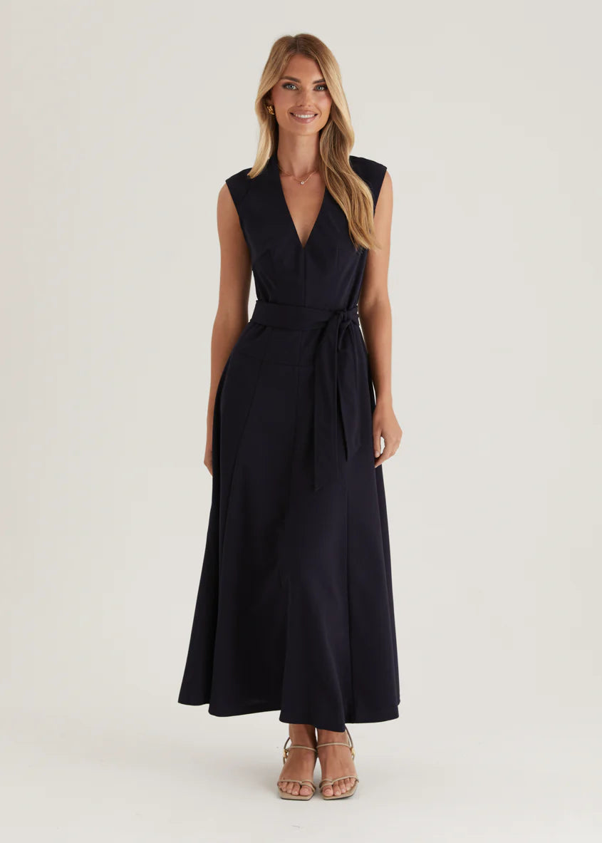 Manhattan Midi Dress - Navy