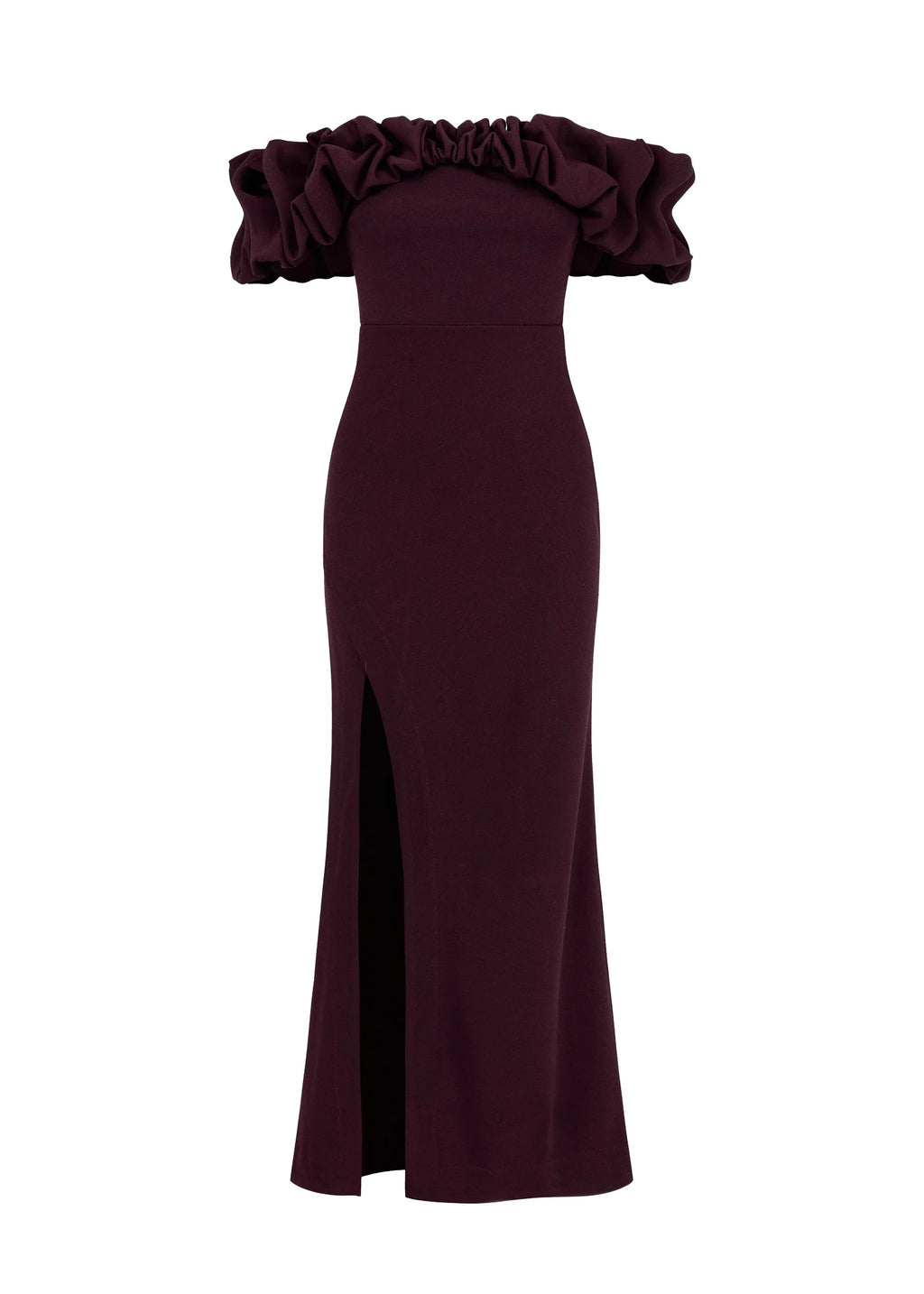 Rylee Off Shoulder Maxi Dress - Maroon