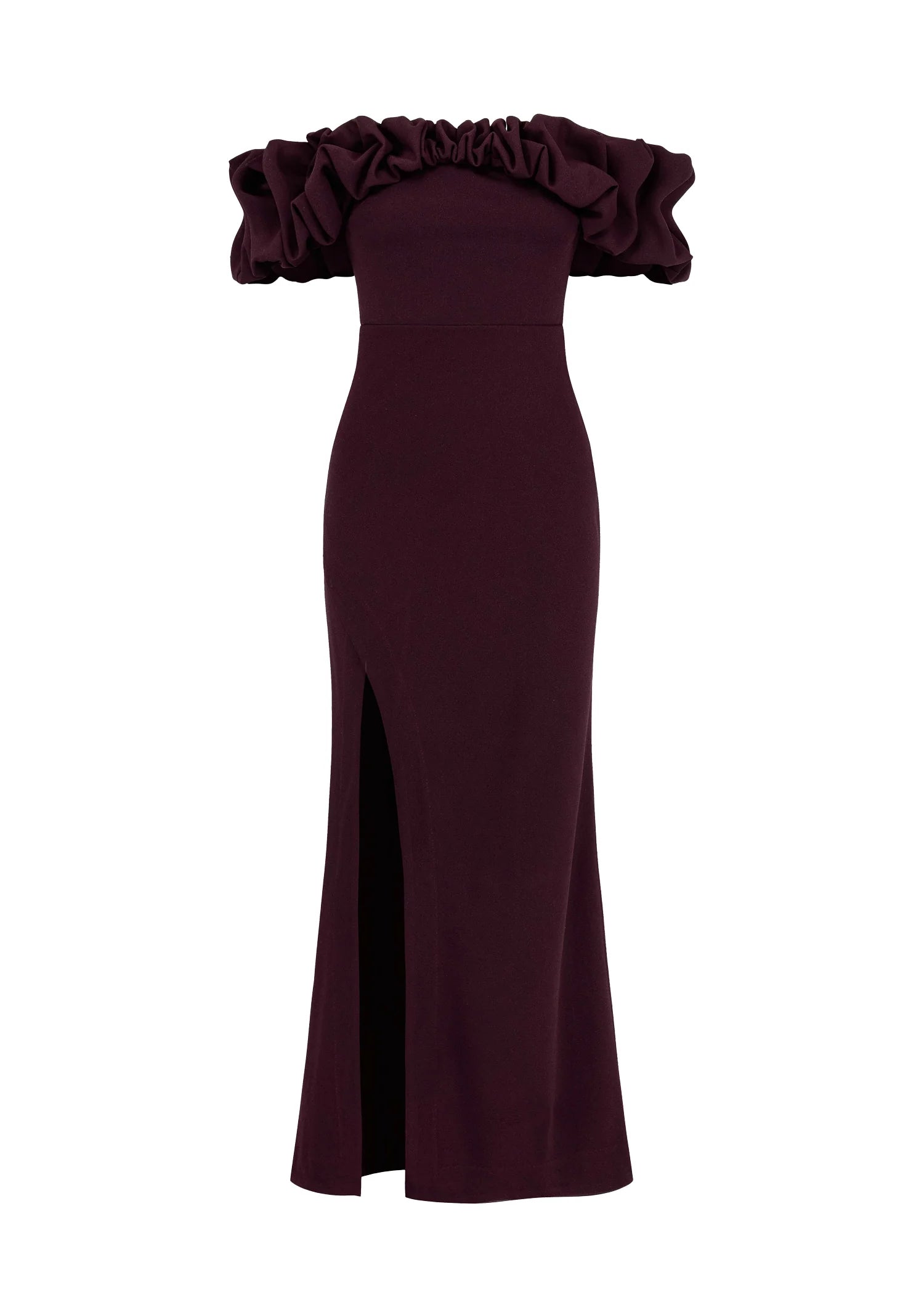 Rylee Off Shoulder Maxi Dress - Maroon