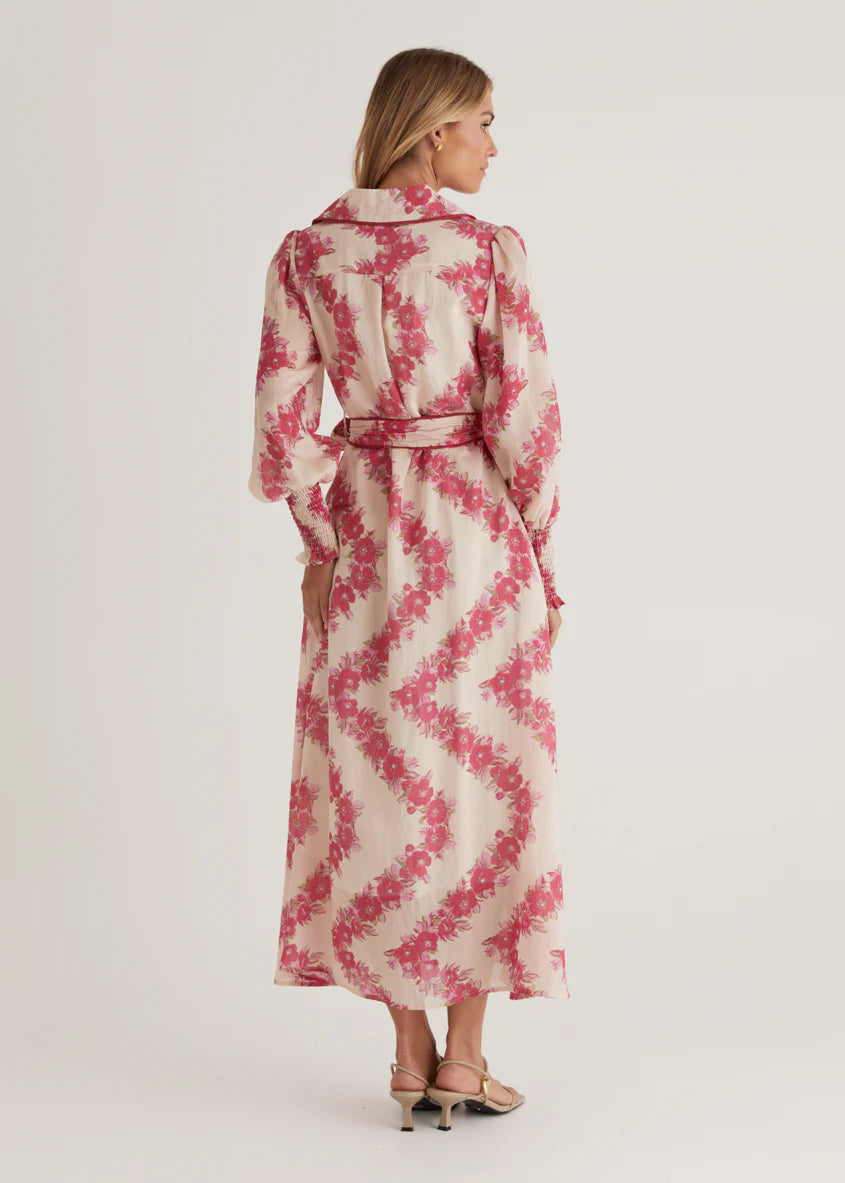 Rosemary Maxi Dress - Magenta Floral