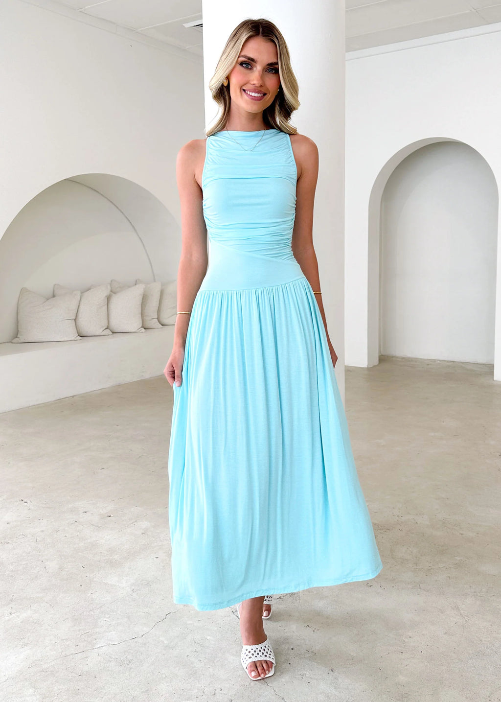 Albie Maxi Dress - Aqua