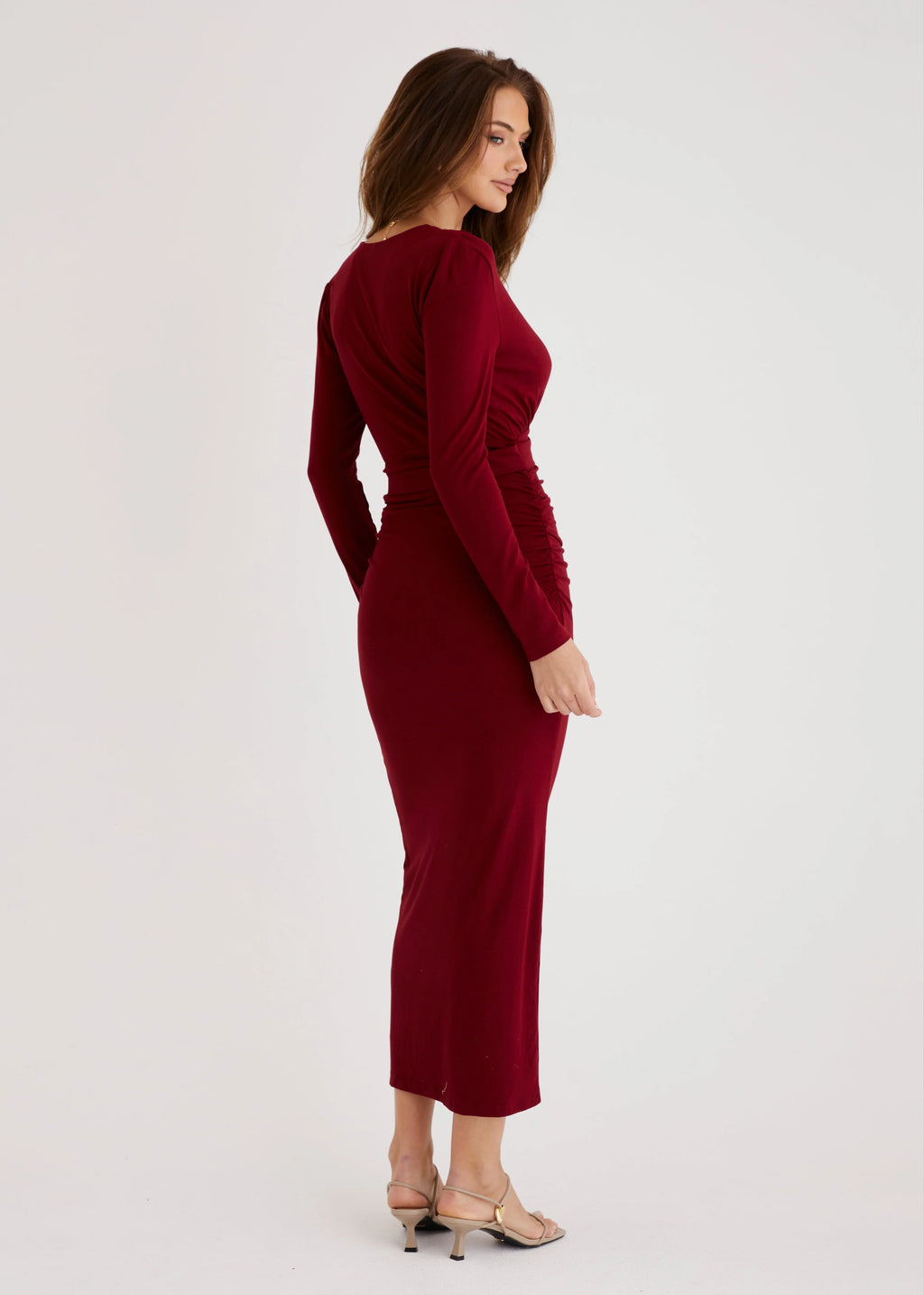 Alysse Midi Dress - Wine