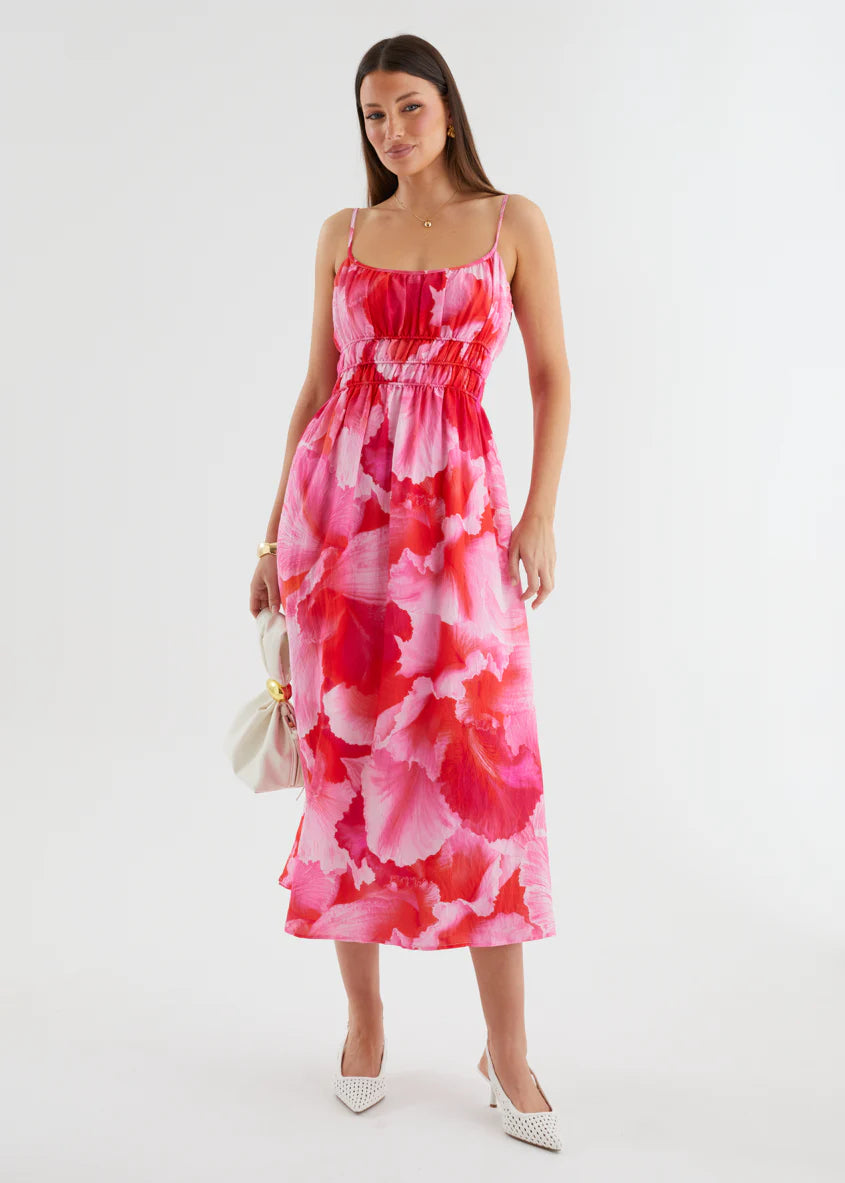 Rylie Maxi Dress - Strawberry Abstract
