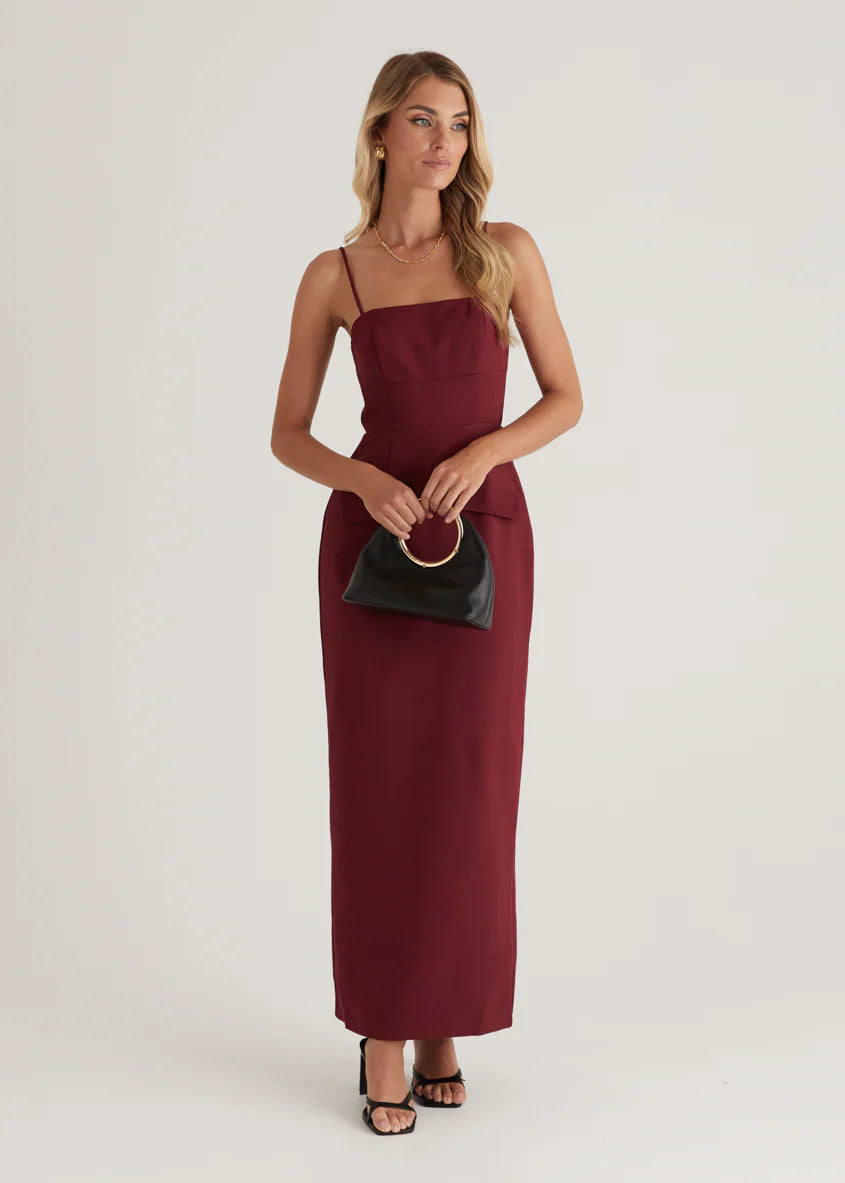 Hansel Maxi Dress - Wine