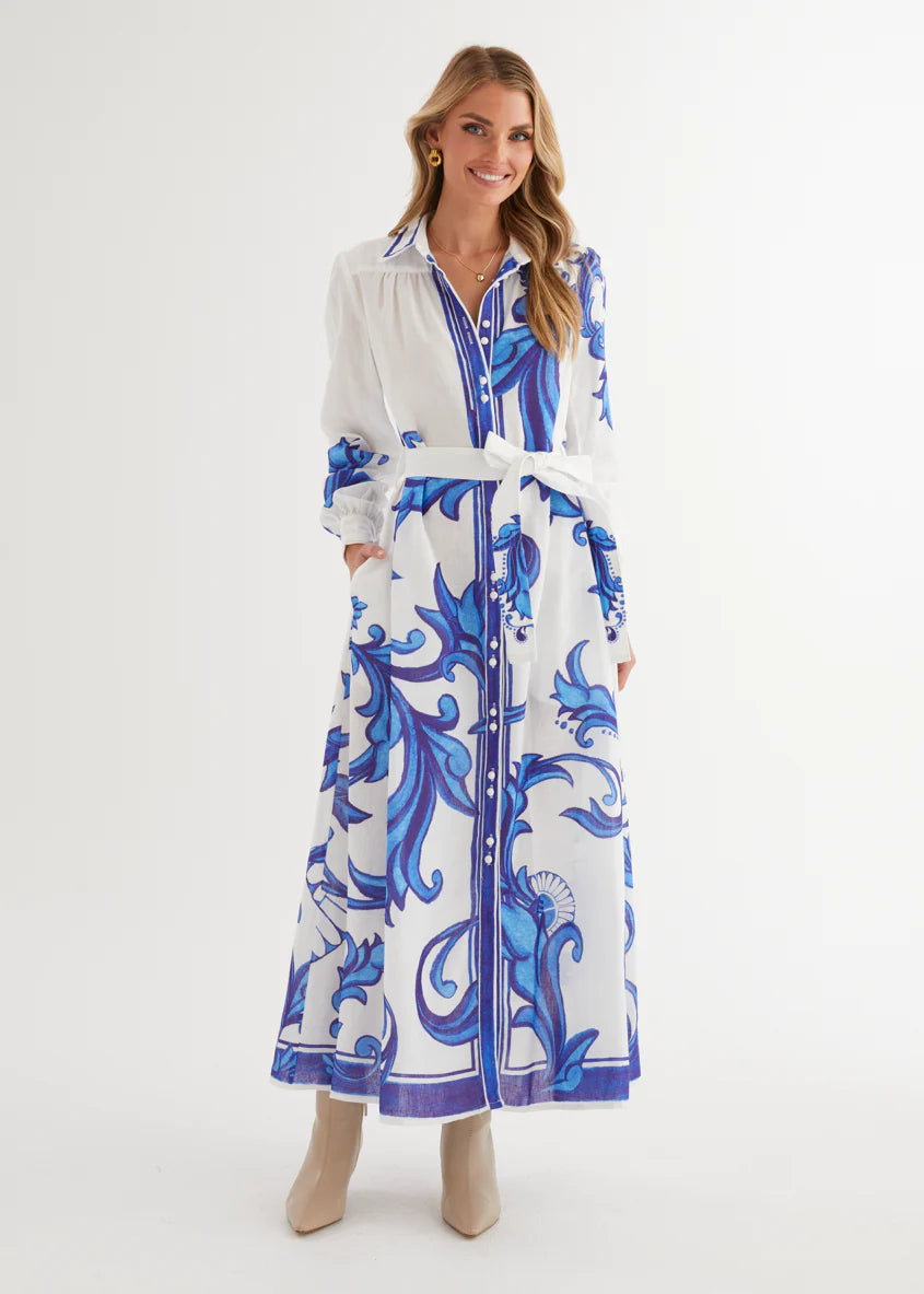 Sage Maxi Dress - Blue Zayna