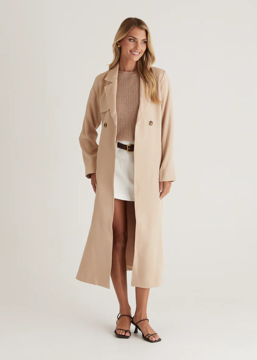 Kylie Trench Coat - Camel