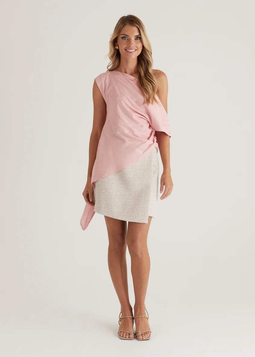 Kylo One Shoulder Top - Pink