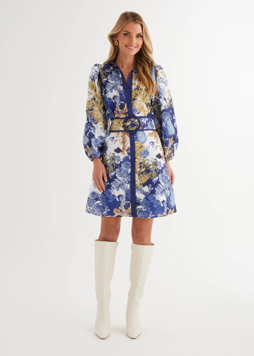 Tavana Dress - Navy Chateau