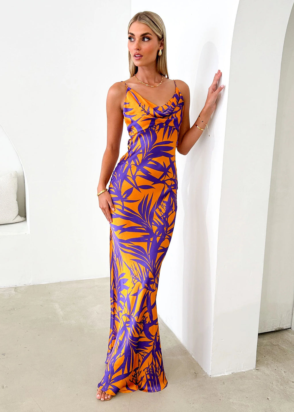 Nekroe Maxi Dress - Purple Fern