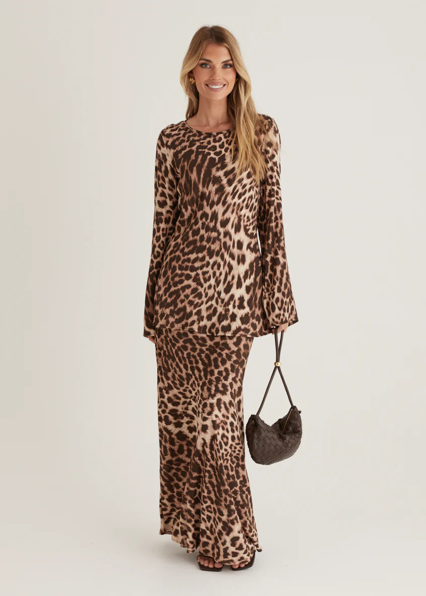 Savanna Maxi Skirt - Leopard