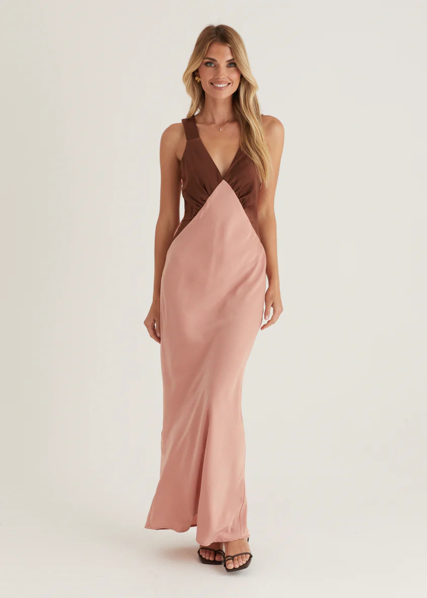 Taleena Maxi Dress - Chocolate Splice