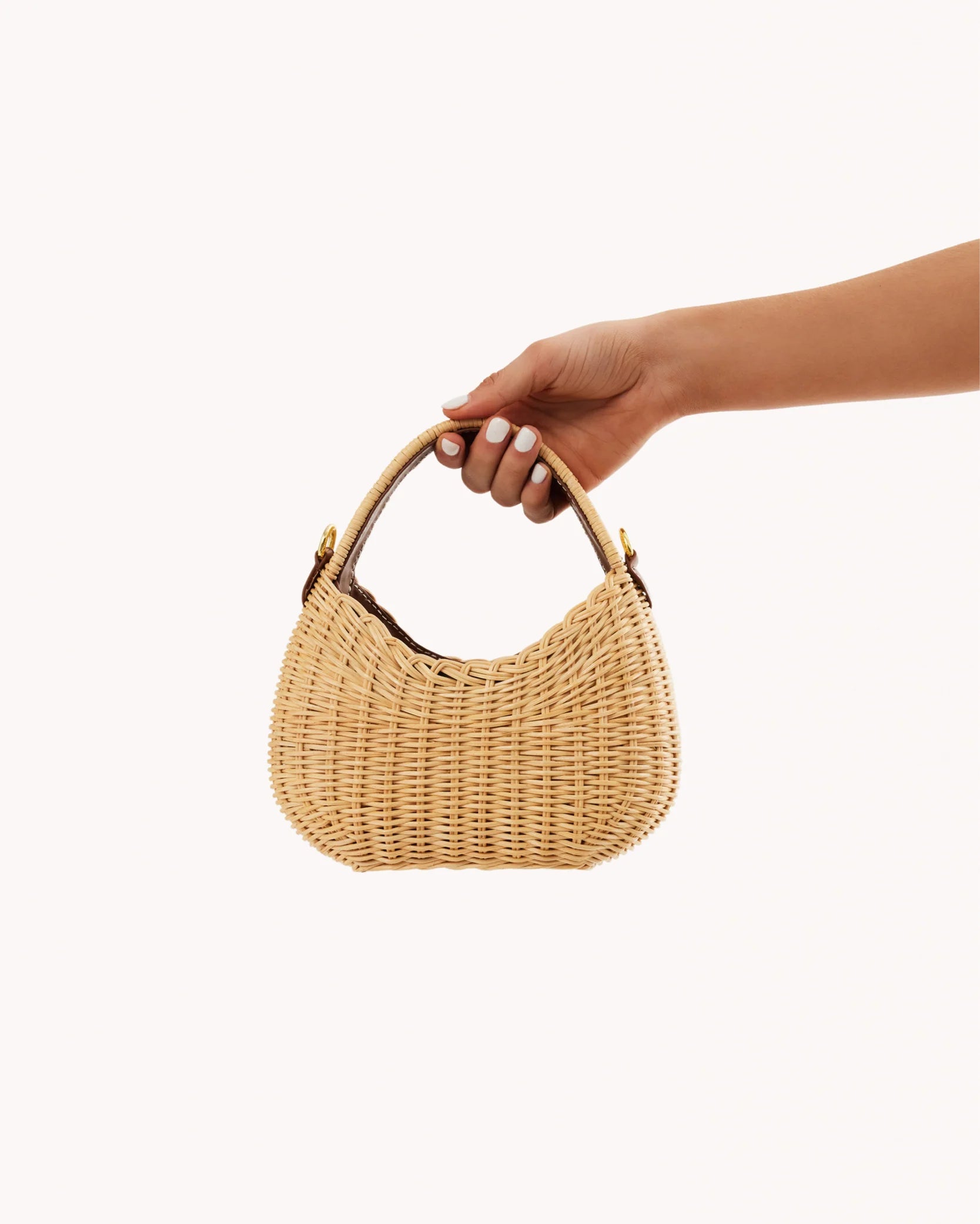 Gianna Handle Bag - Natural Rattan