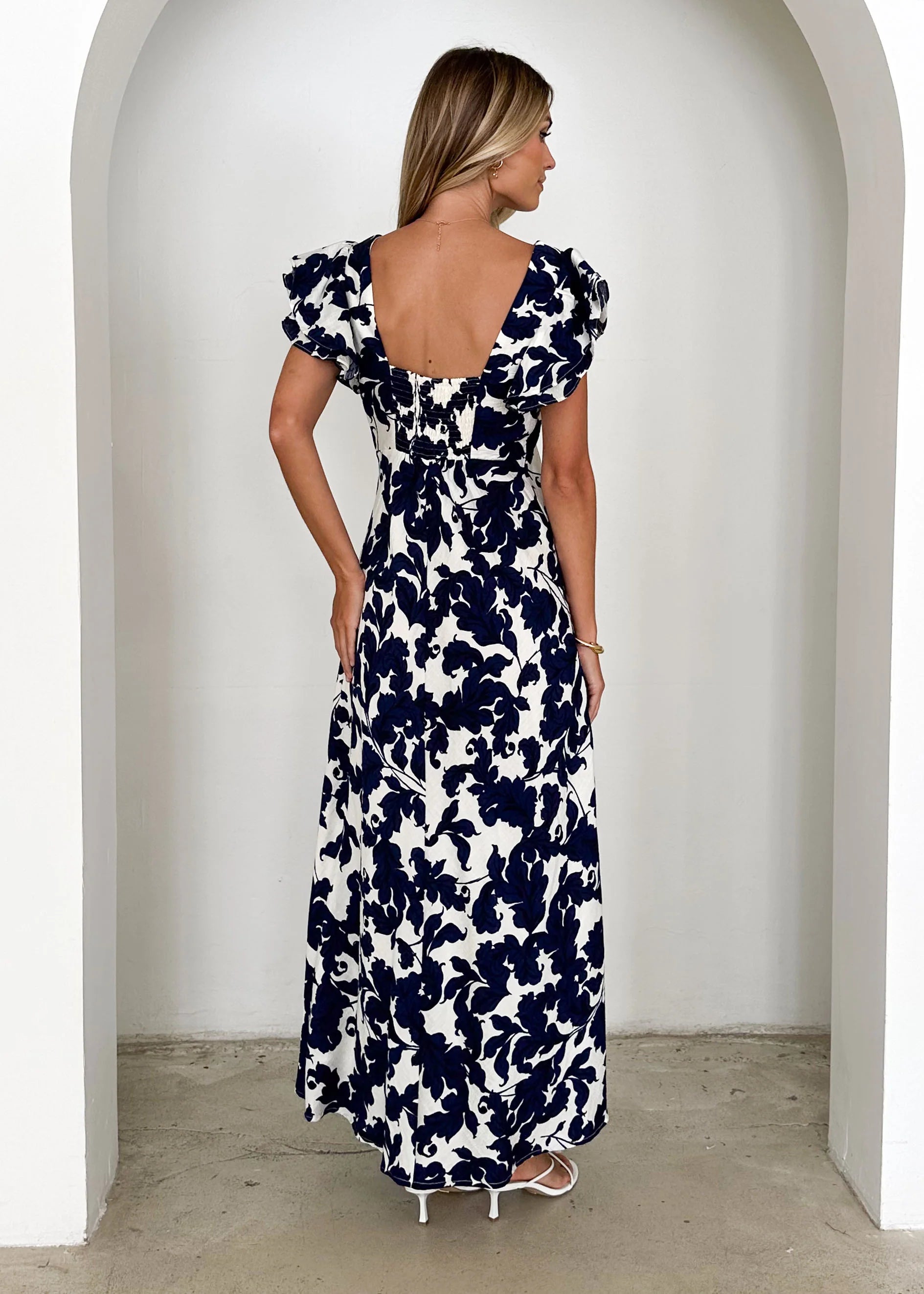 Xandra Maxi Dress - Navy Paisley