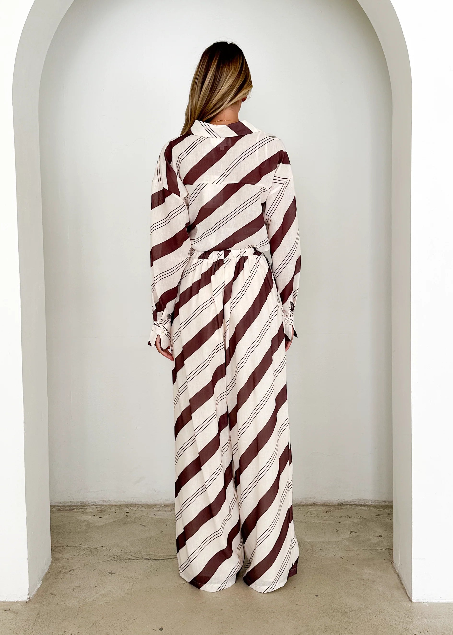 Jessa Pants - Choc Stripe