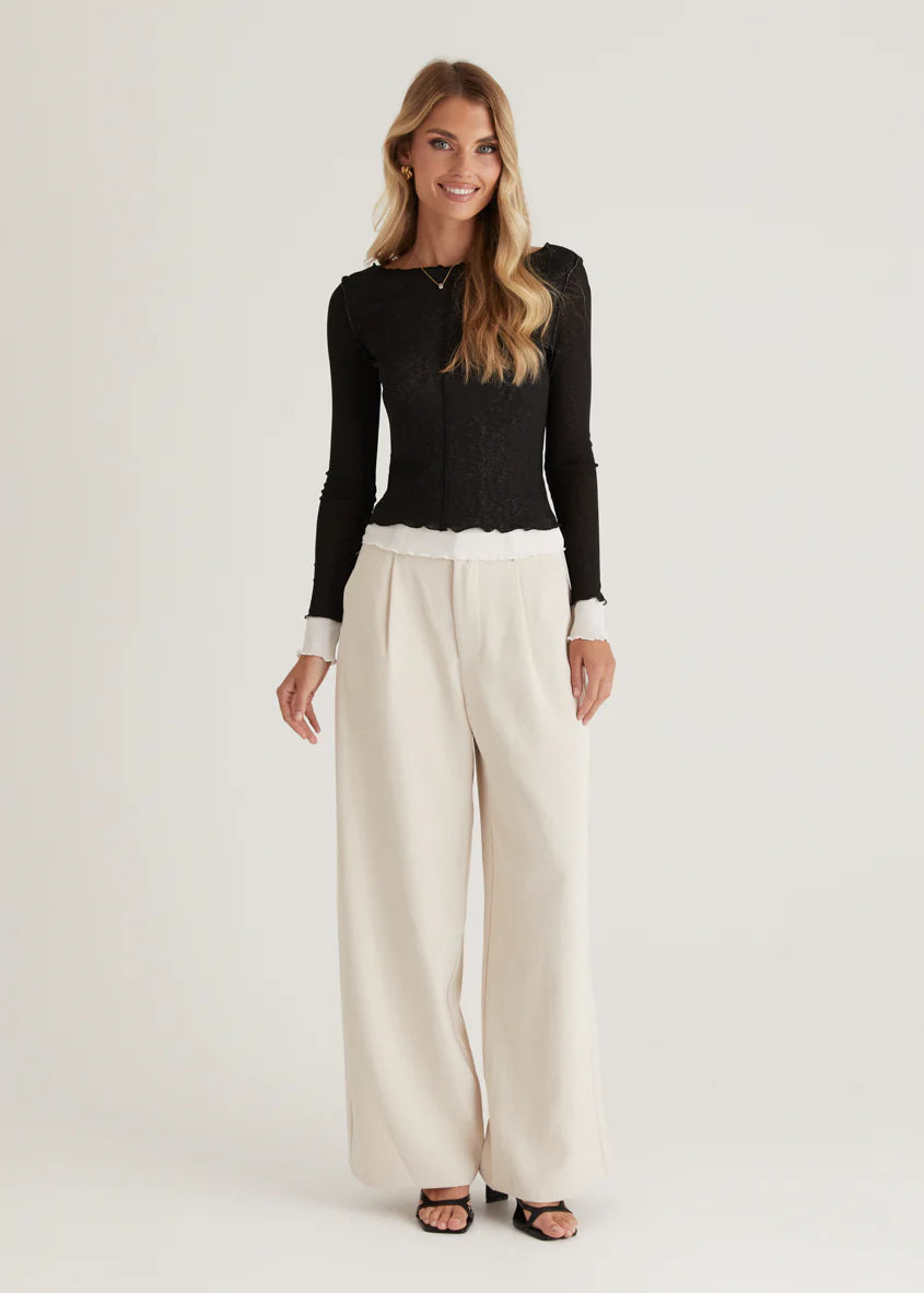 Lia Knit Top - Black