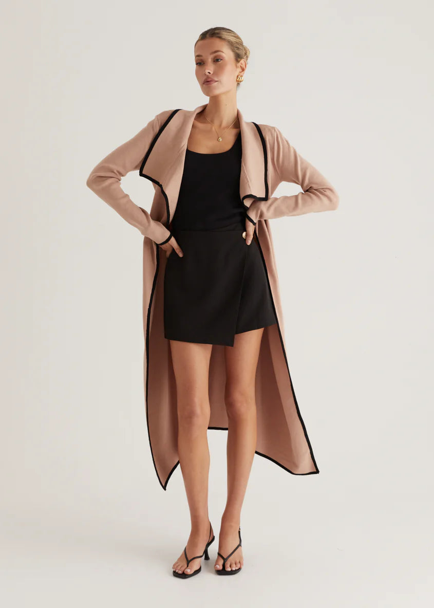 Portland Knit Coat - Camel