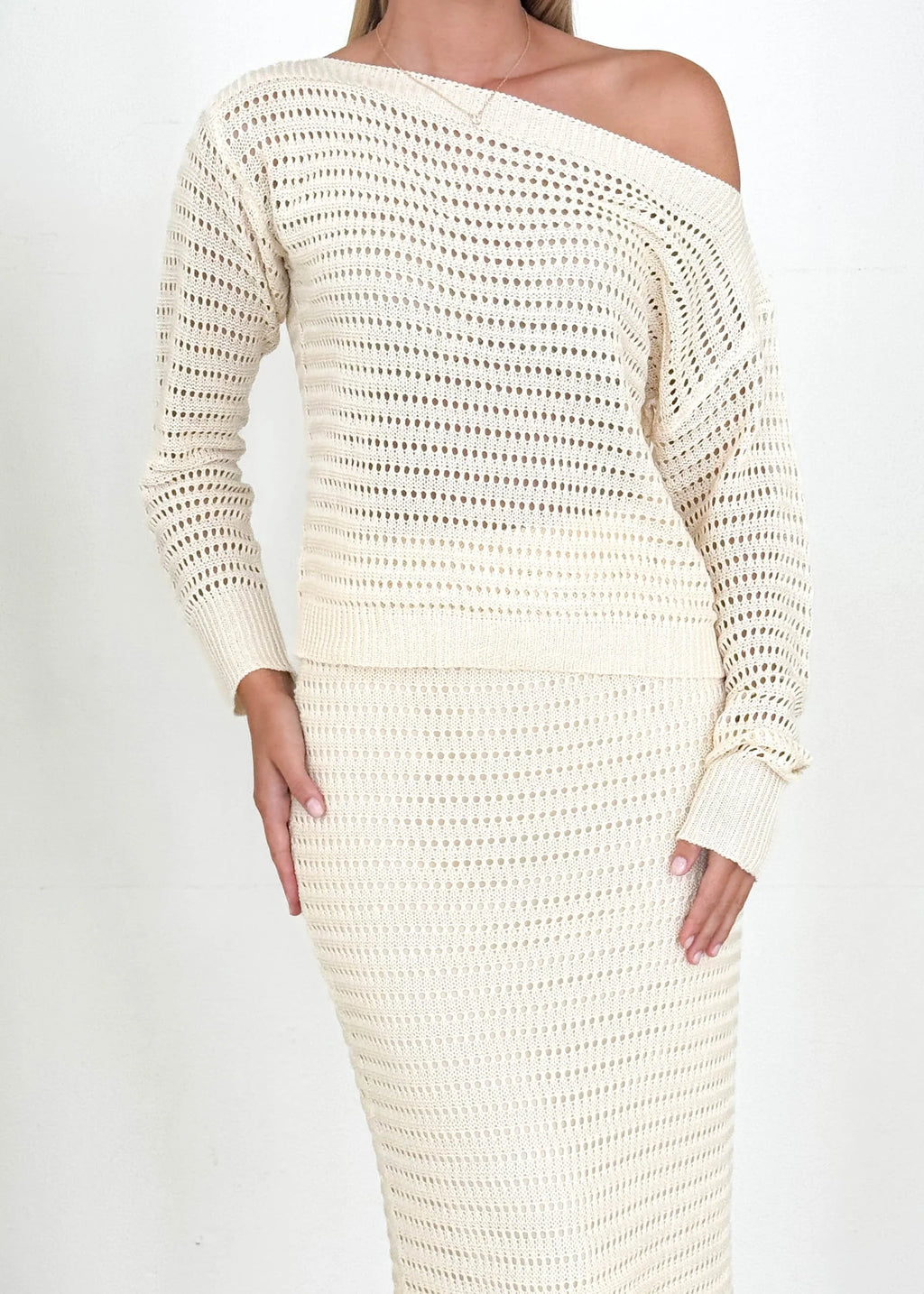 Juna Midi Skirt - Cream