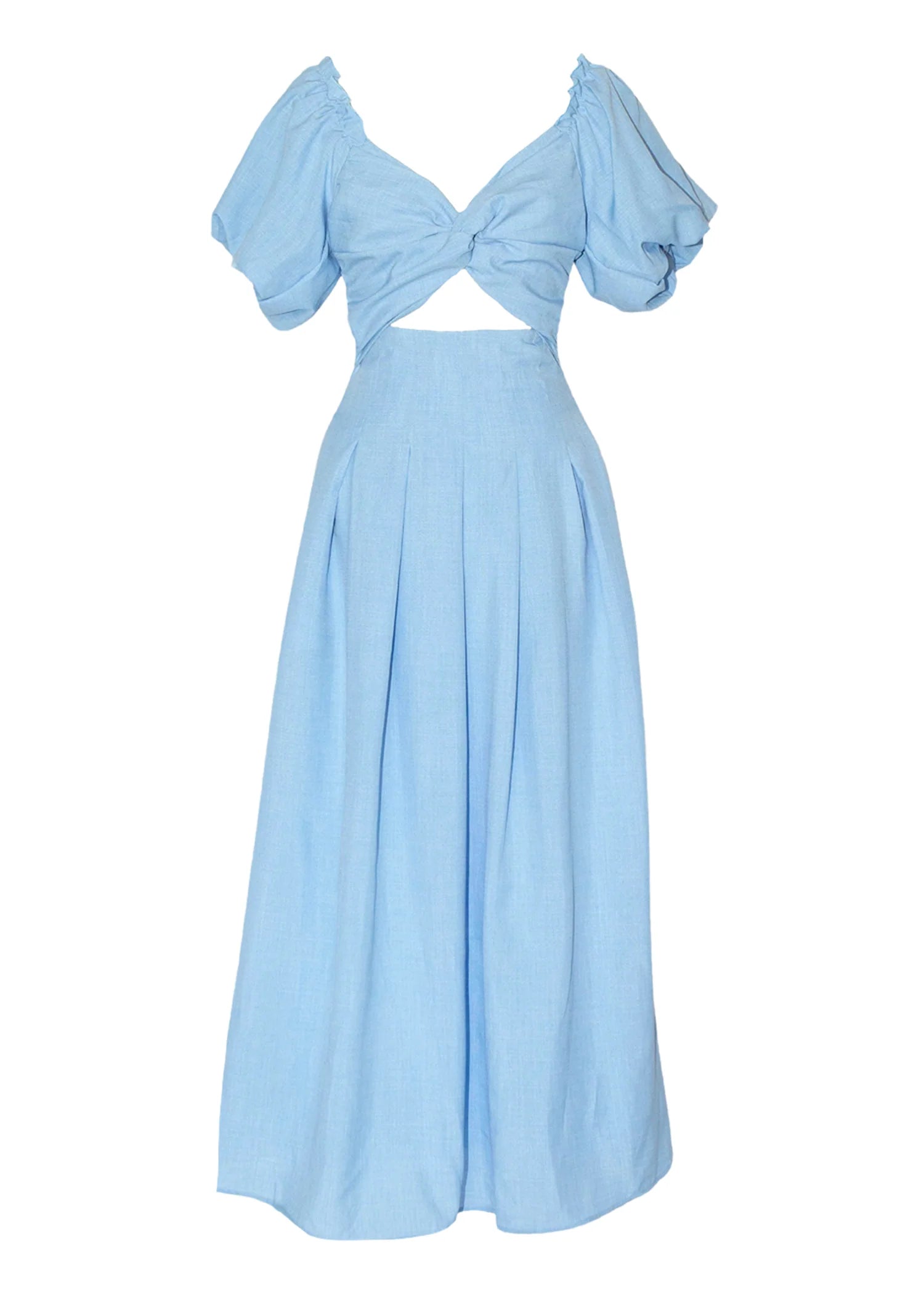 Larttie Off Shoulder Midi Dress - Powder Blue