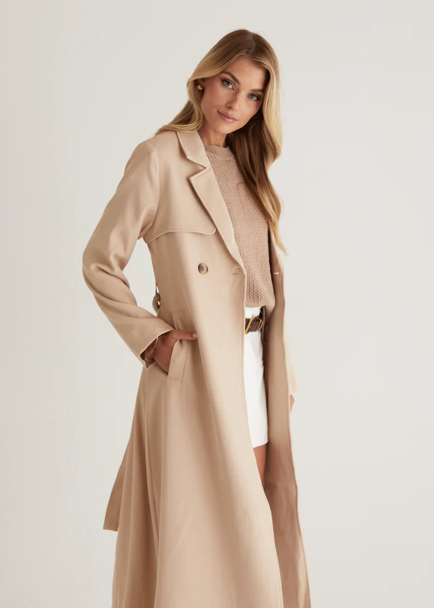 Kylie Trench Coat - Camel