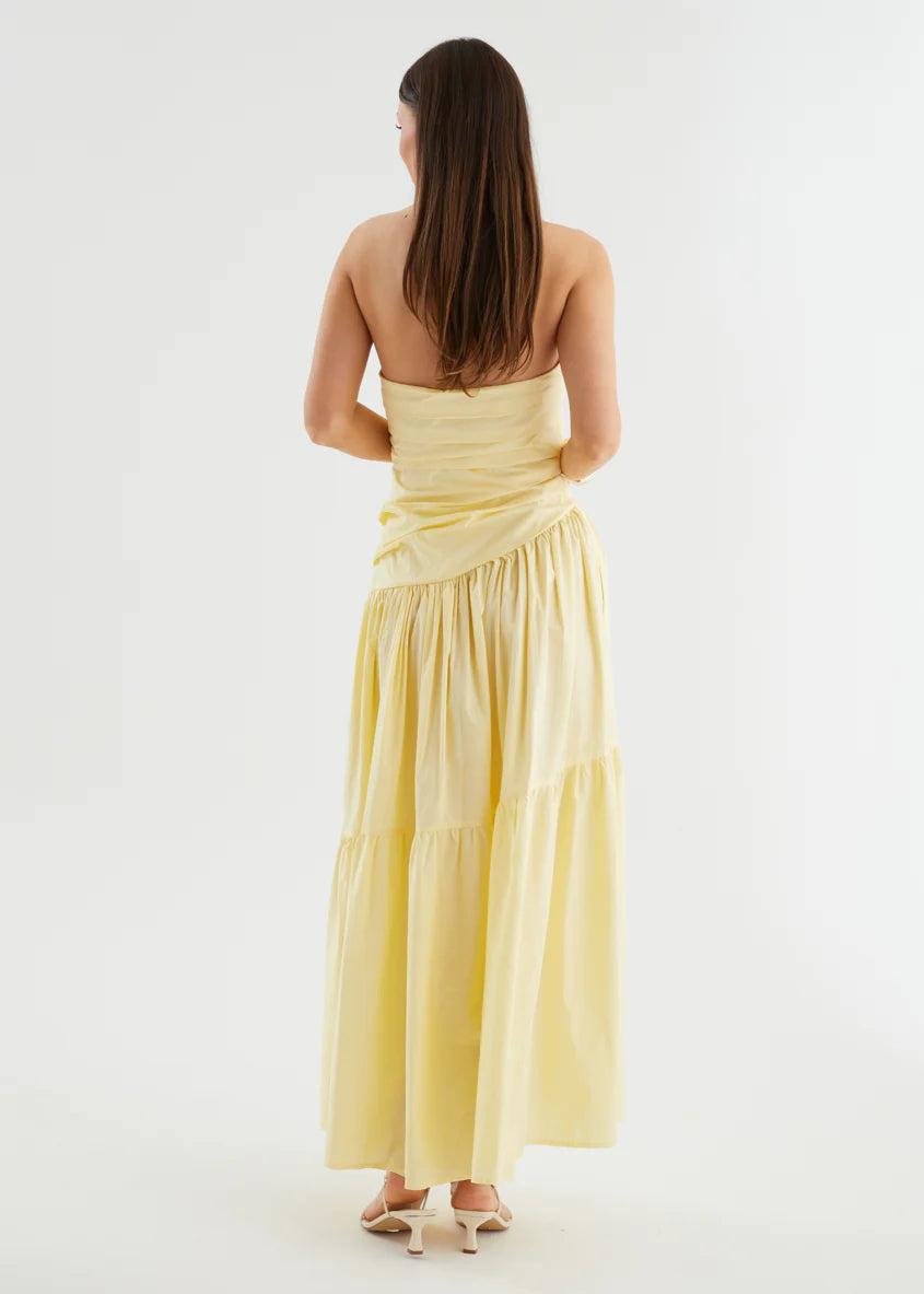 Abie Strapless Maxi Dress - Banana