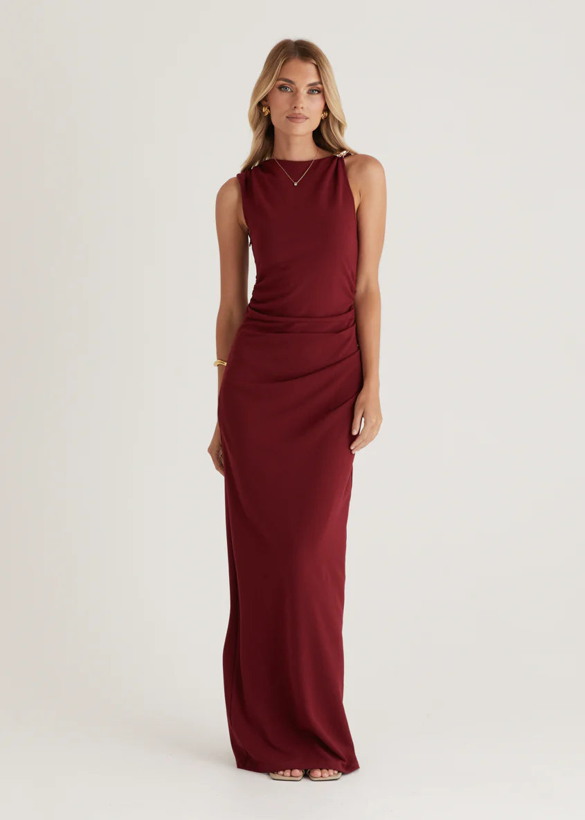 Rosita Maxi Dress - Burgundy