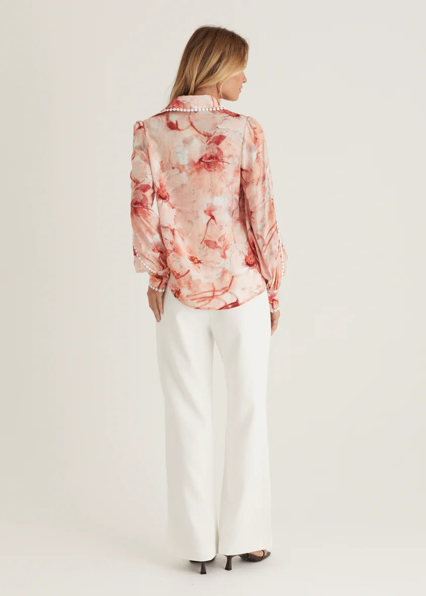 Misha Shirt - Peach Floral