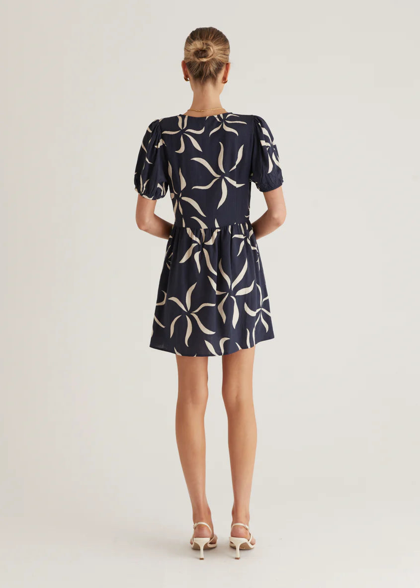 Ariel Dress - Navy Ayana