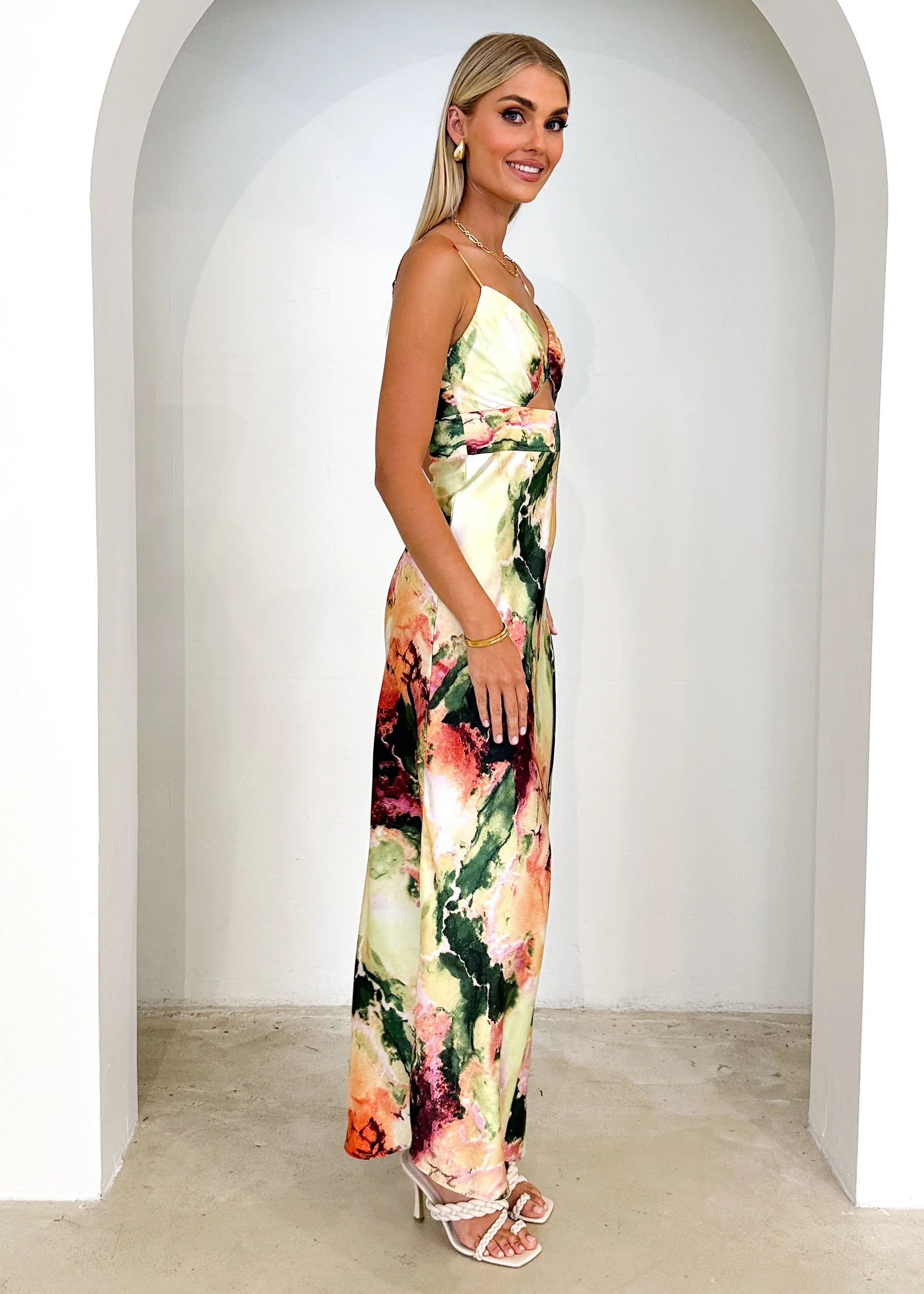 Craelo Maxi Dress - Green Splash
