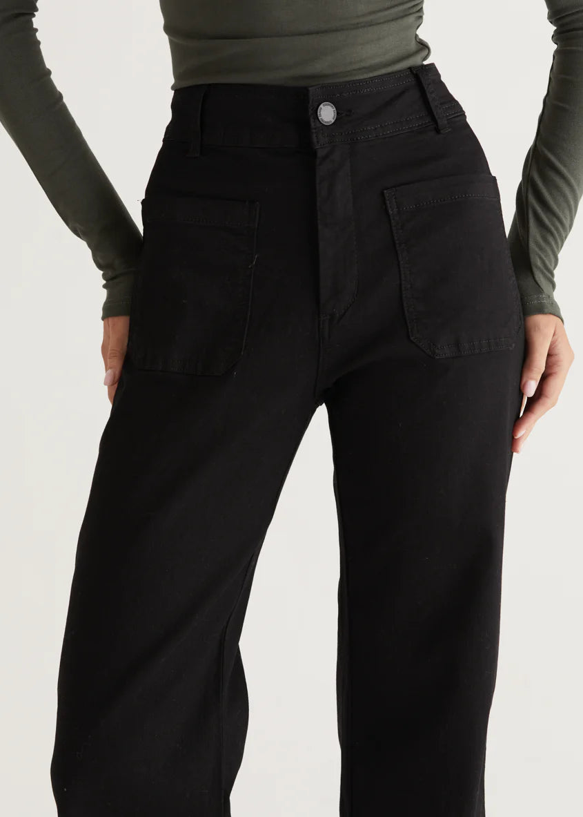 Zekroe Wide Leg Jeans - Black