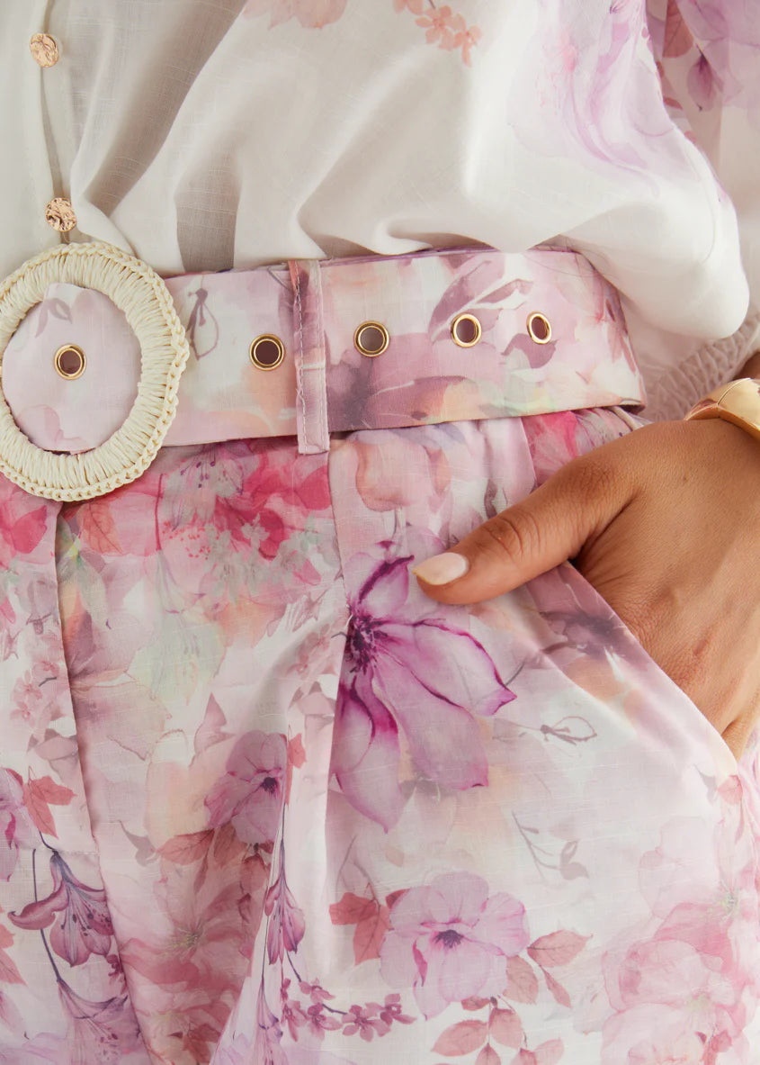 Georgina Shorts - Pink Flowers
