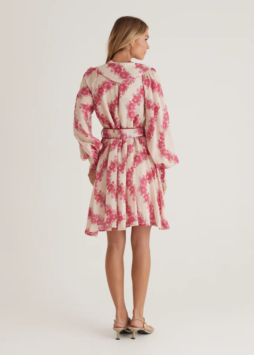 Silene Dress - Magenta Floral