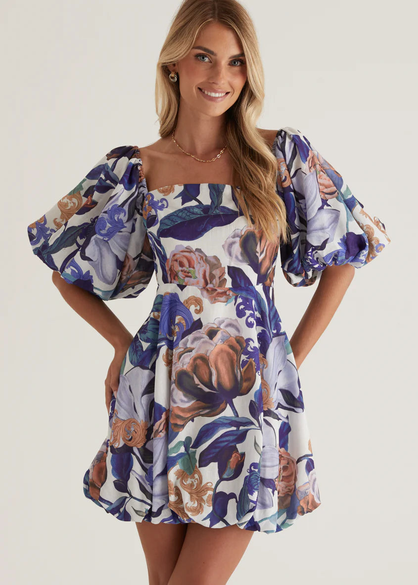 Palais Off Shoulder Dress - Donatella Azure