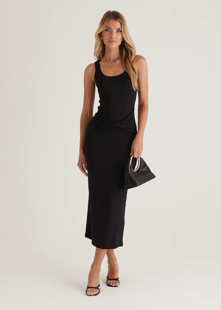 Sonia Midi Dress - Black