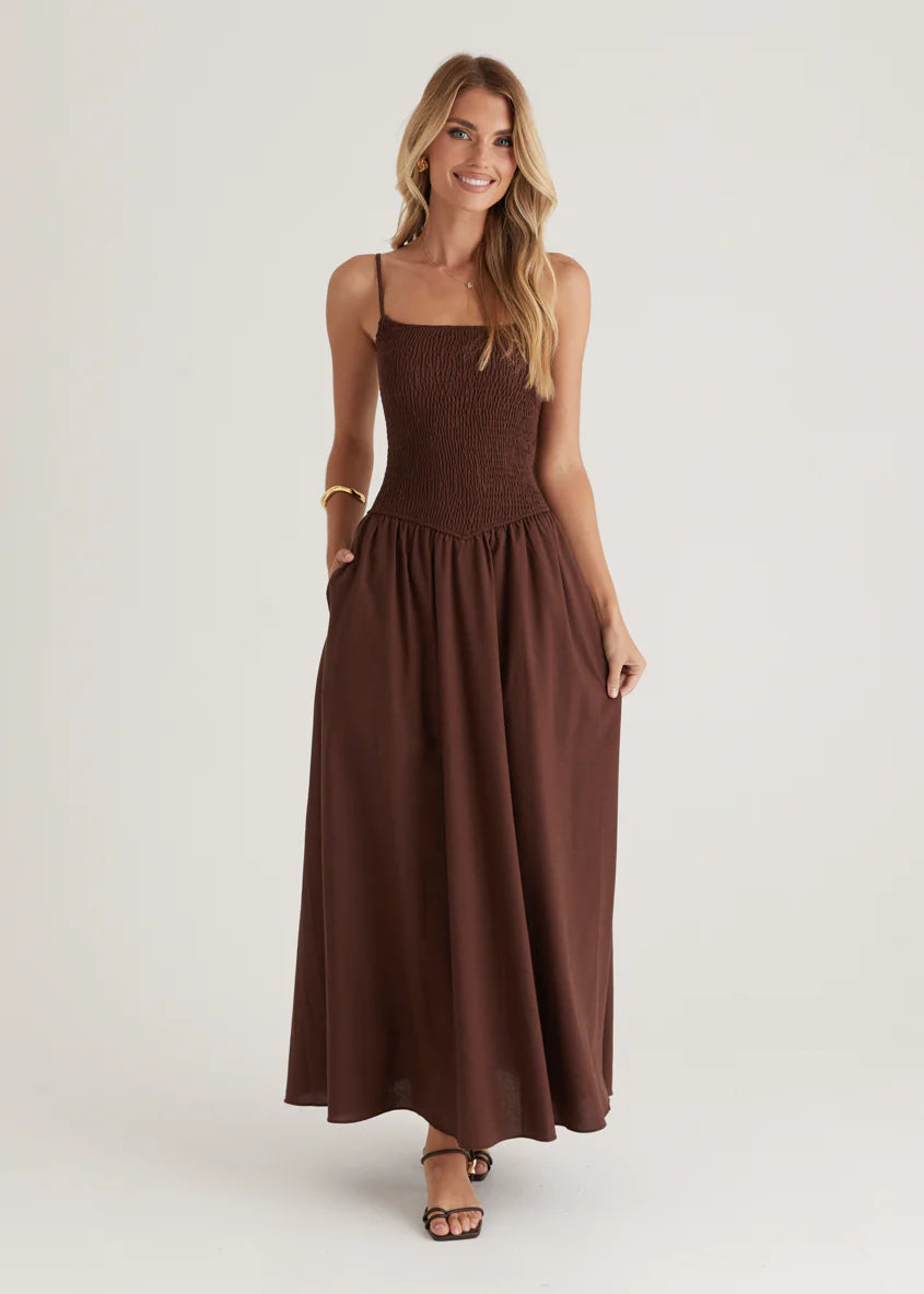 Skye Maxi Dress - Chocolate